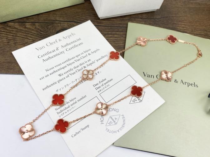 VCA Vancleef Red carnelian necklace 115526