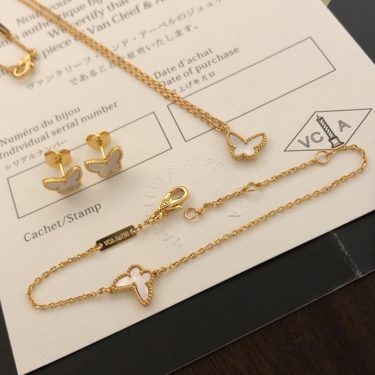 VCA Vancleef butterfly earrings/necklace/bracelet