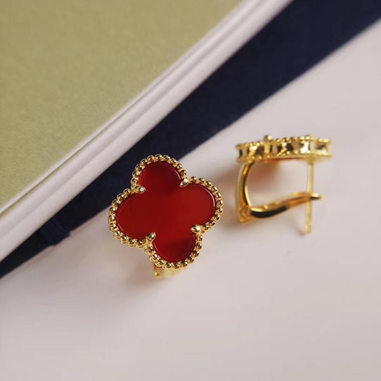 VCA Vancleef Red agate earrings