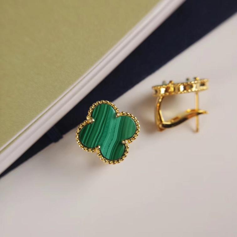 VCA Vancleef Green turquoise earrings