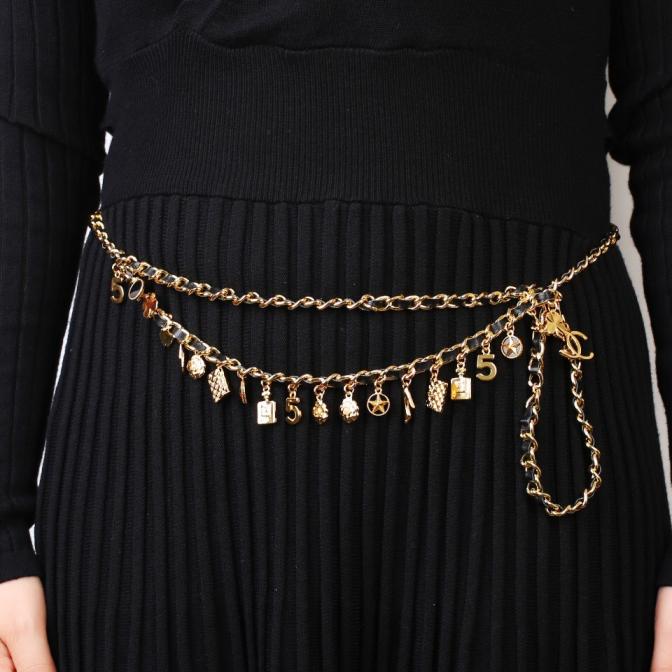 Chanel vintage copper waist chain 115617