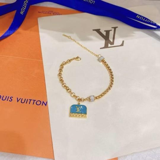 LV blue pendant Bracelet 115686