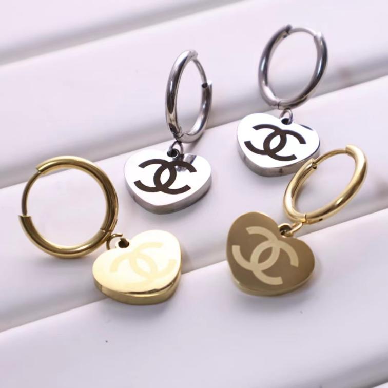 ES075 Chanel steel earrings