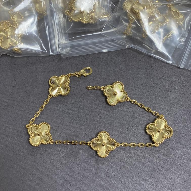 1:1 VCA Vancleef gold laser bracelet