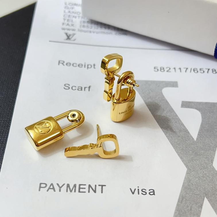 A1064 LV Lock earrings