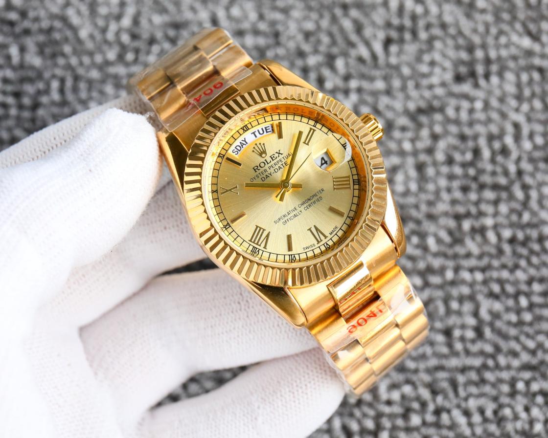 Rolex day-date Roman numeral quartz watch 36mm