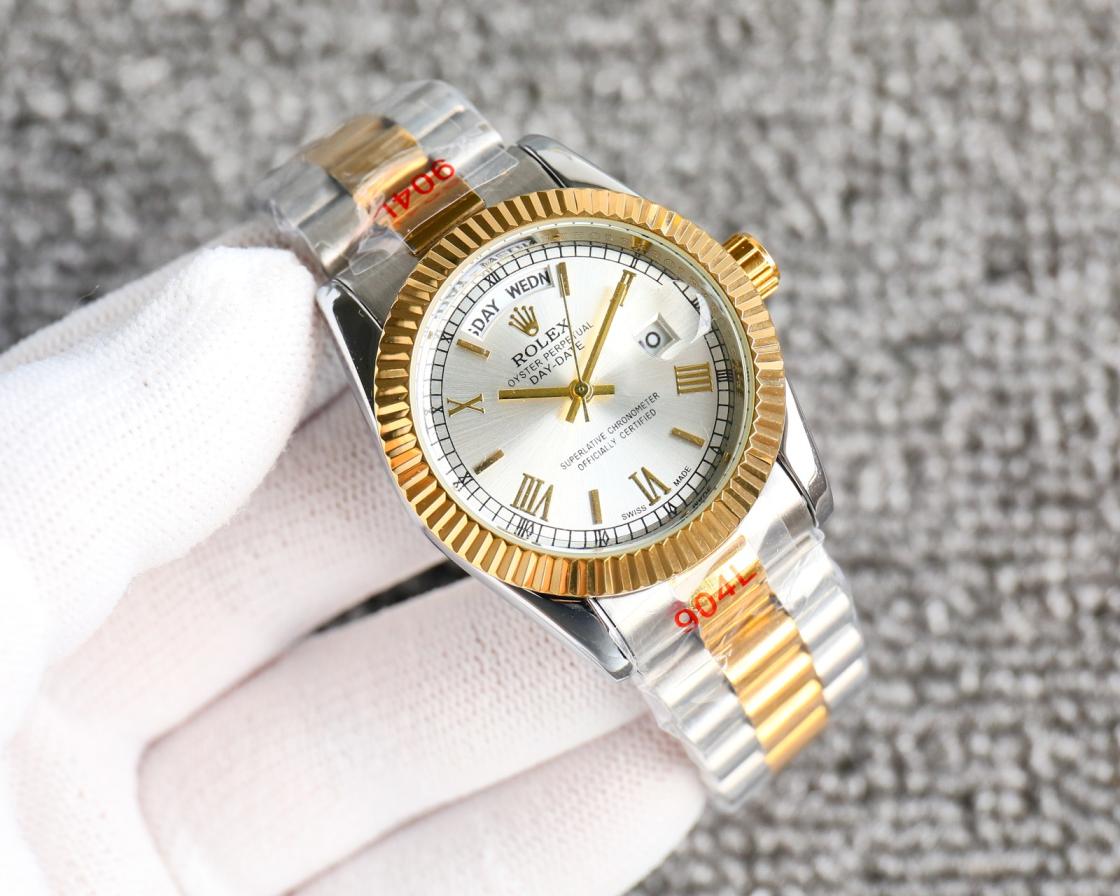 Rolex day-date Roman numeral quartz watch 36mm