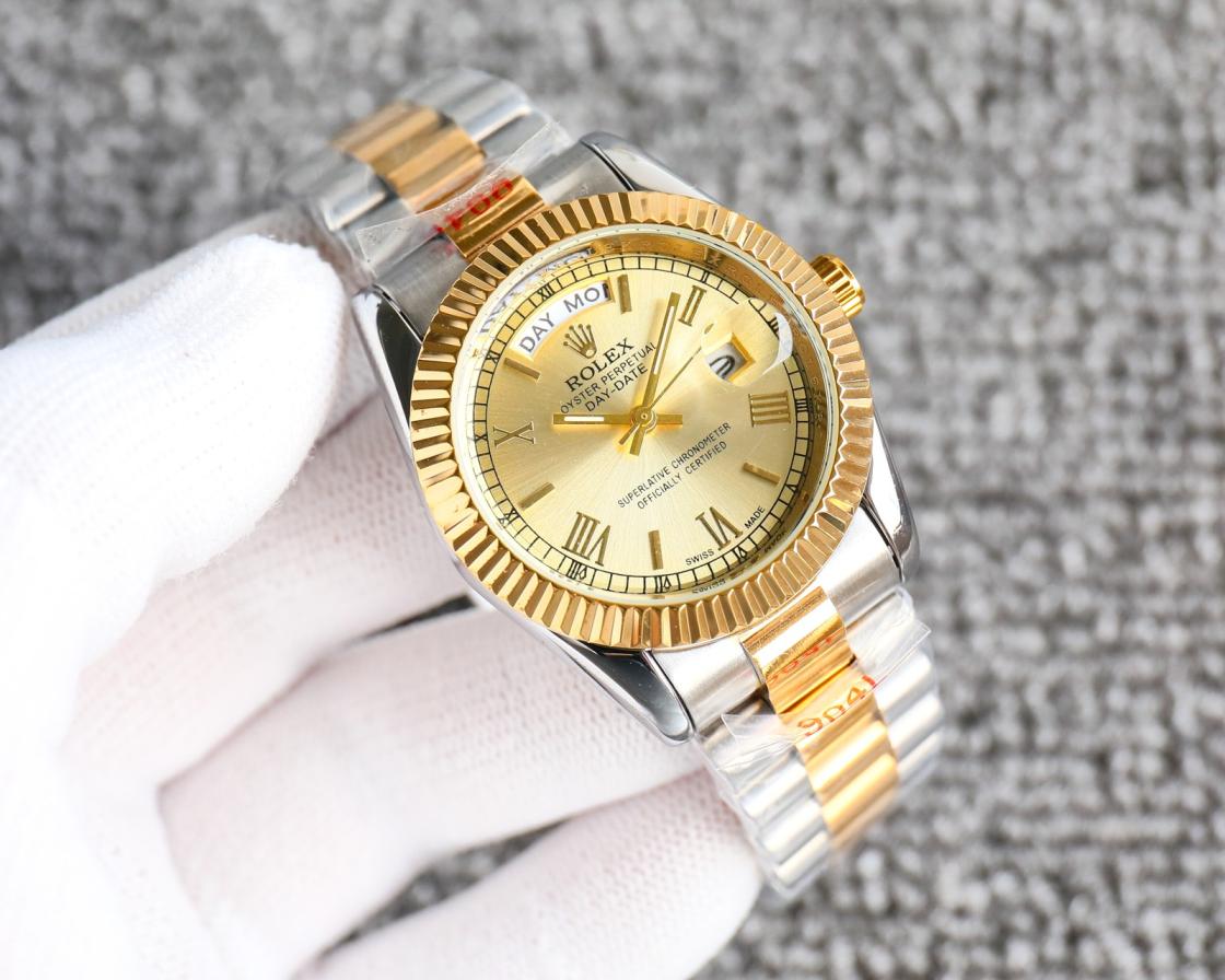Rolex day-date Roman numeral quartz watch 36mm