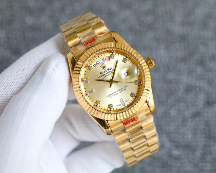 Rolex day-date diamond quartz watch 36mm
