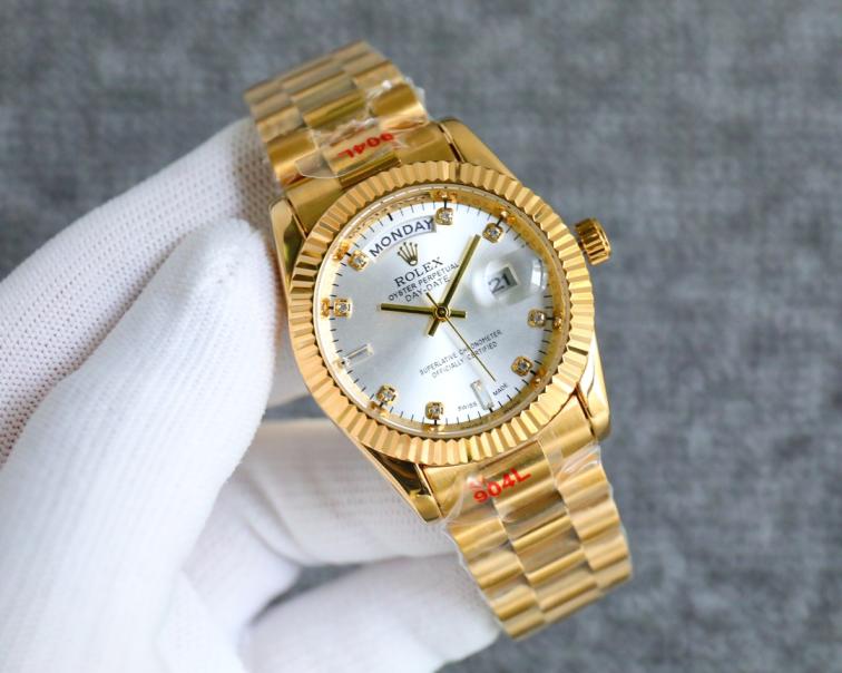 Rolex day-date diamond quartz watch 36mm