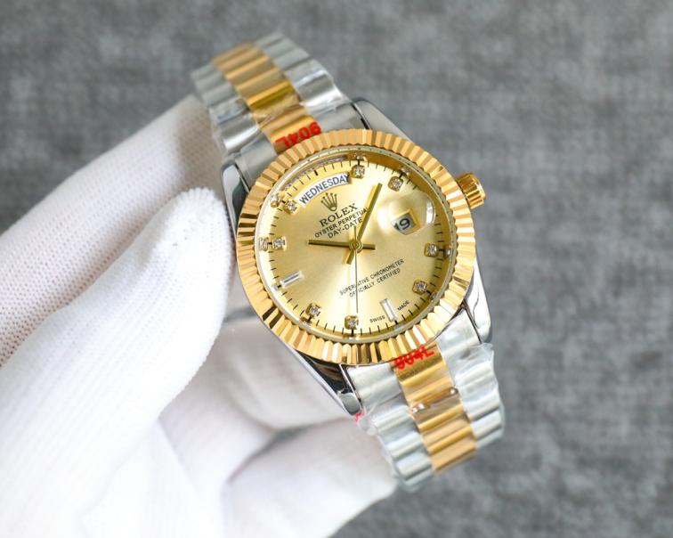 Rolex day-date diamond quartz watch 36mm