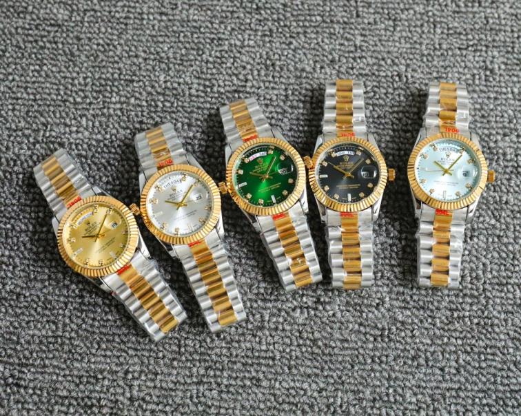 Rolex day-date diamond quartz watch 36mm