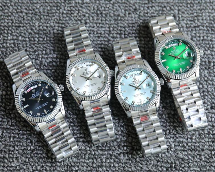 Rolex day-date diamond quartz watch 36mm
