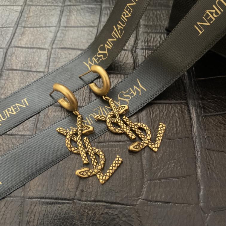 A346 ysl Copper vintage earrings