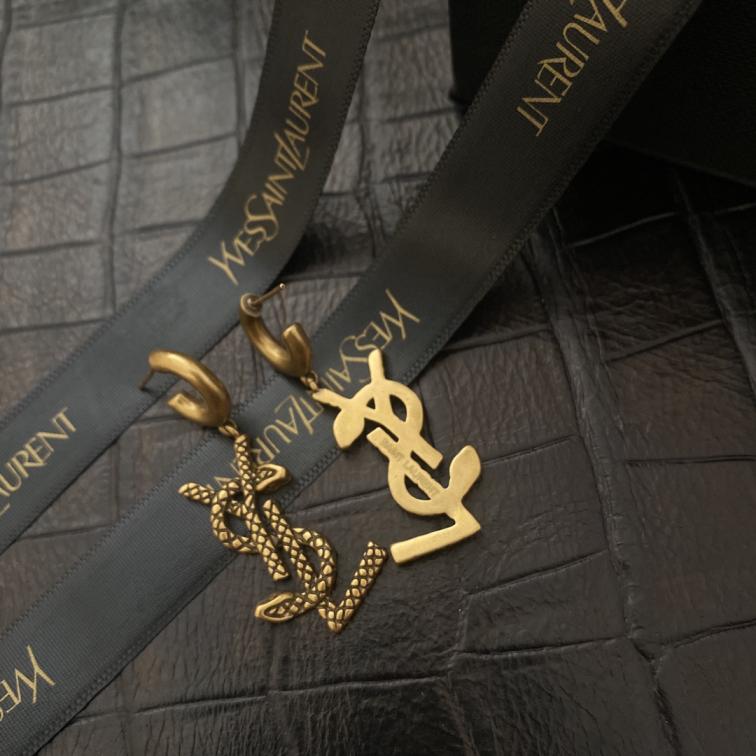 A346 ysl Copper vintage earrings