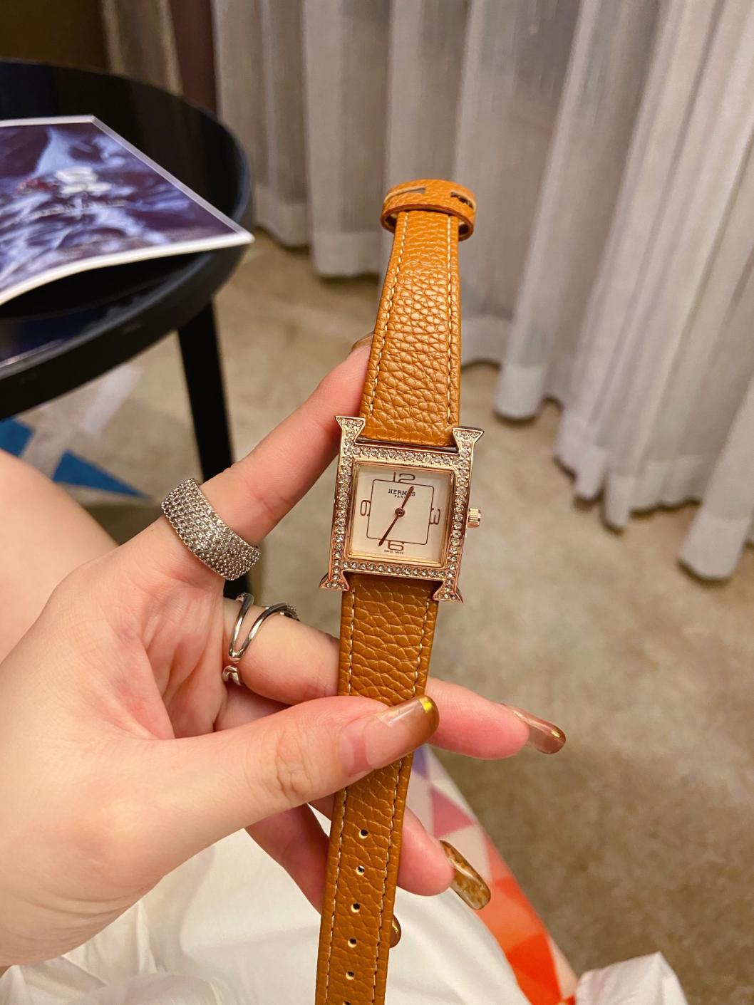 Hermes H diamond quartz watch 116309