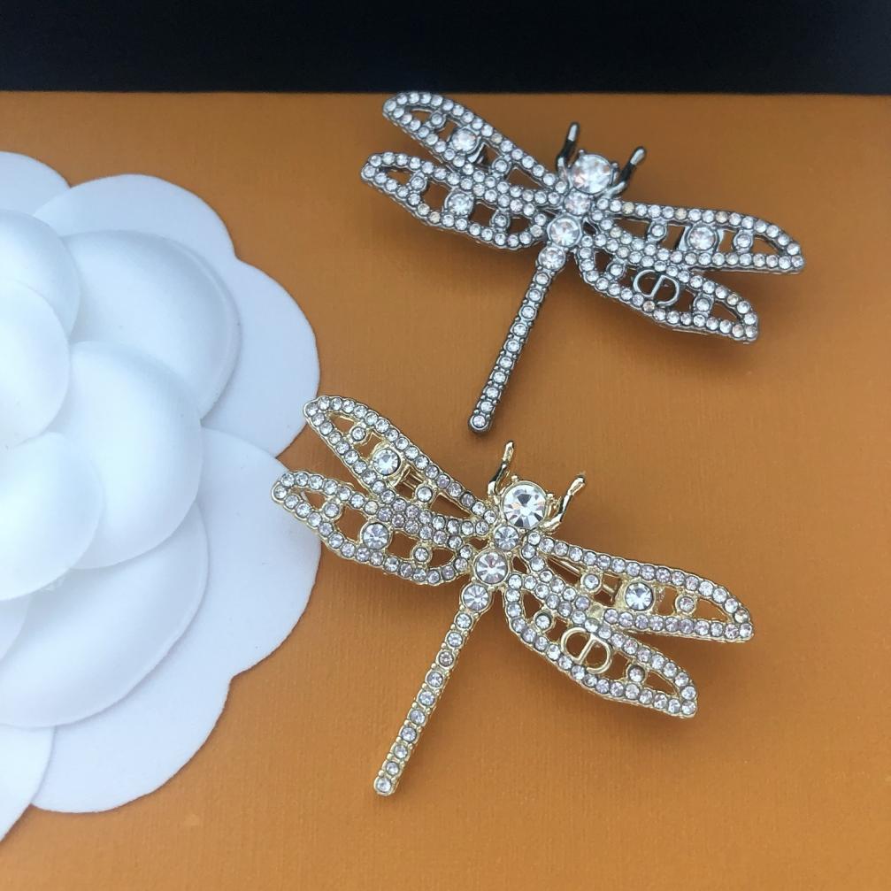 Dior CD Dragonfly Brooch 116376