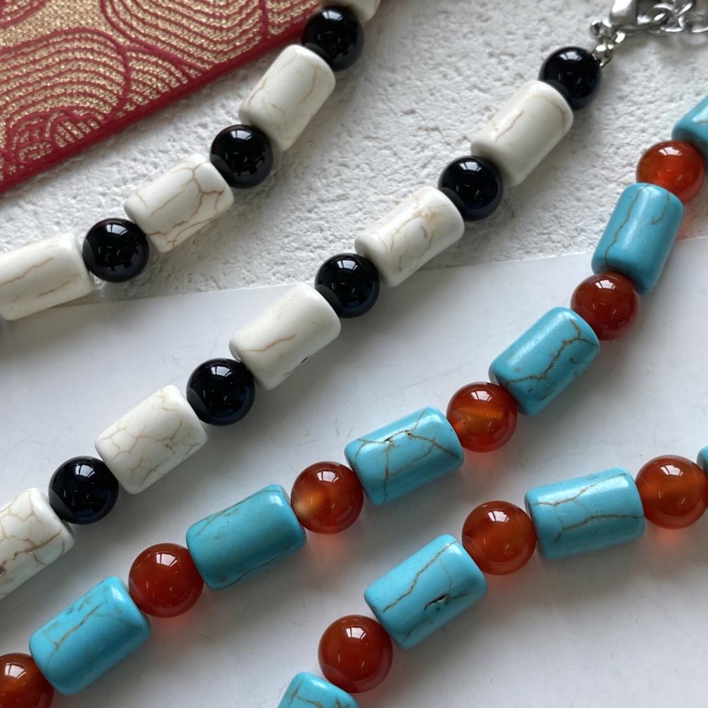 B027 Chanel CC turquoise choker necklace