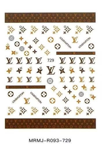 3D LV Nail sticker 729