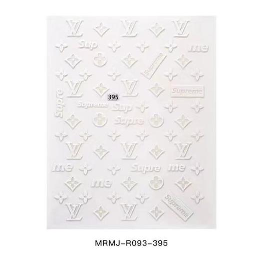 3D LV supreme Nail sticker 395