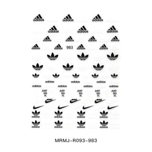 3D Adidas Nail sticker 391/983