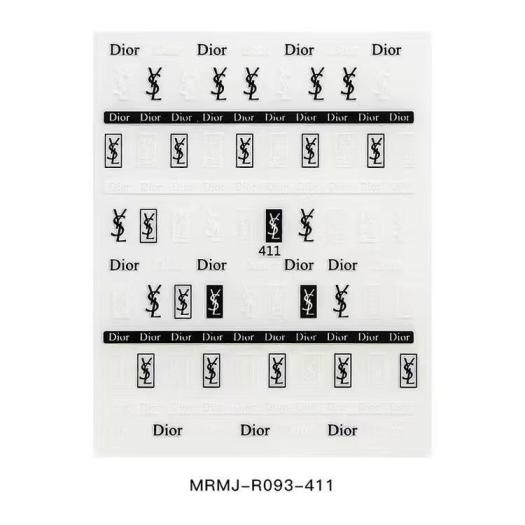 3D YSL/Dior Nail sticker 411