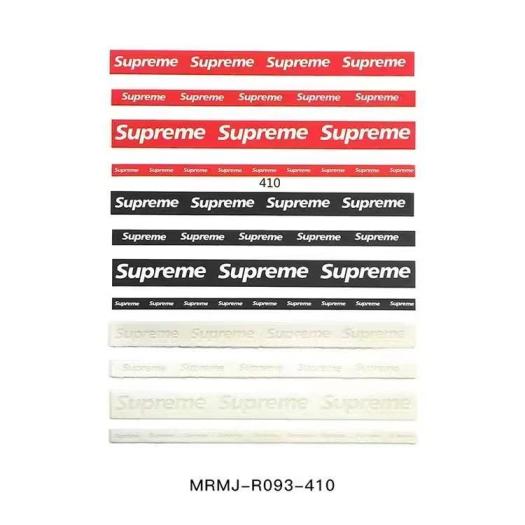 3D Supreme Nail sticker 410