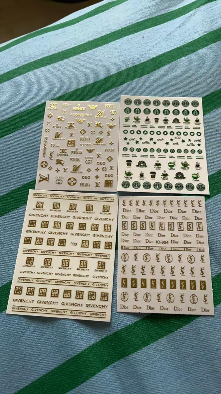 3D Starbucks Nail sticker 402