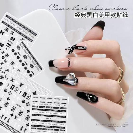 3D MIX LOGOS  Nail sticker 1pcs