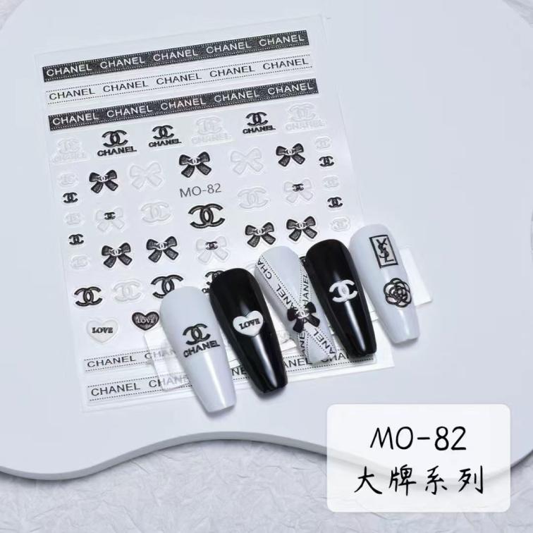 3D MIX LOGOS  Nail sticker 1pcs