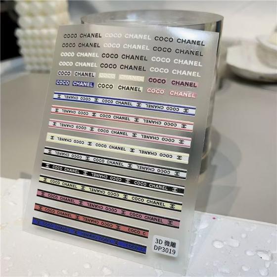 3D Colors mix logos Nail sticker 1pcs