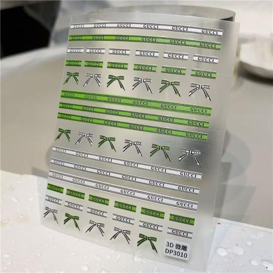 3D Colors mix logos Nail sticker 1pcs