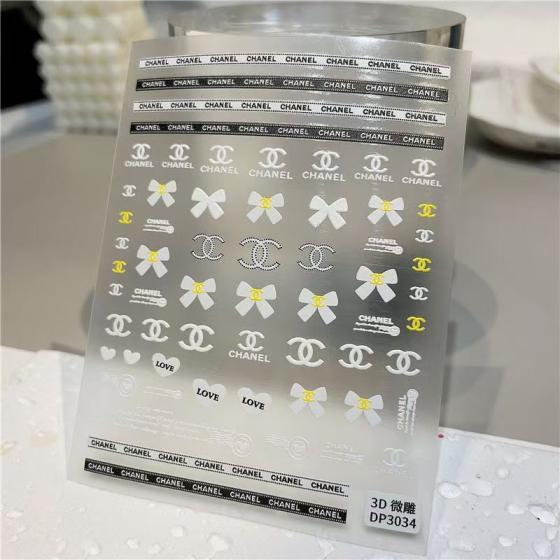 3D Chanel CC camellia Nail sticker 1pcs