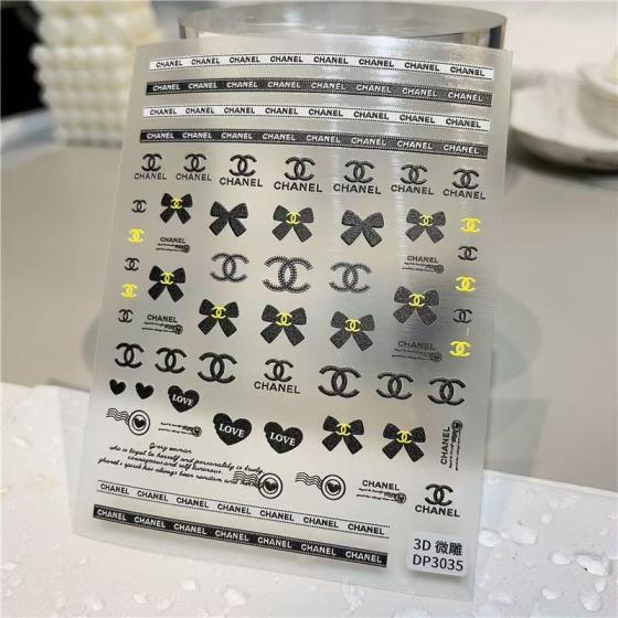 3D Chanel CC camellia Nail sticker 1pcs