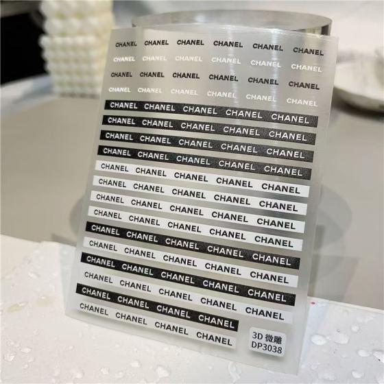 3D Chanel CC camellia Nail sticker 1pcs