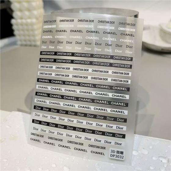 3D Christina Dior Nail sticker 1pcs
