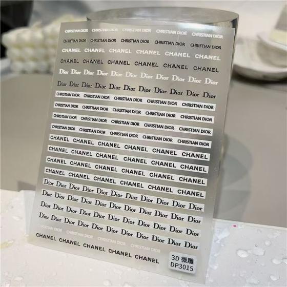 3D Christina Dior Nail sticker 1pcs