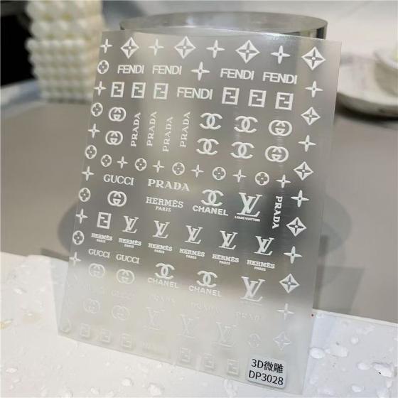 3D LV Monogram Nail sticker 1pcs