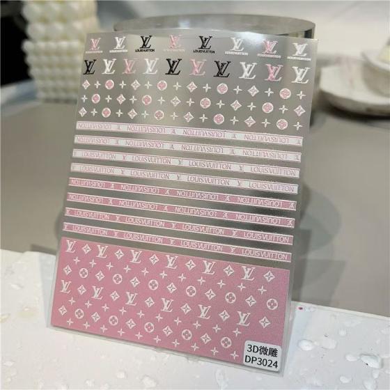 3D LV Monogram Nail sticker 1pcs