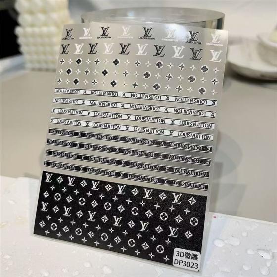 3D LV Monogram Nail sticker 1pcs