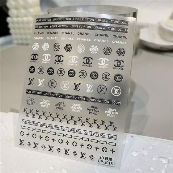 3D MIX FENDI/Hermes/H Nail sticker 1pcs