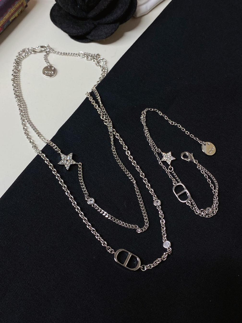 X671/L194 Dior silver necklace/bracelet