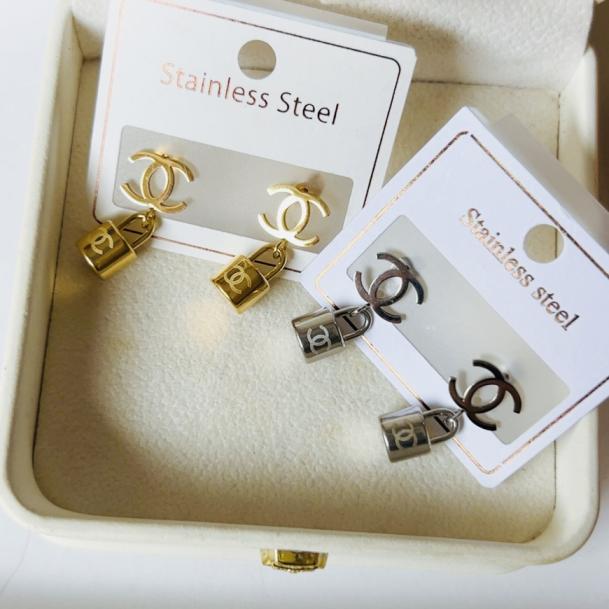 Chanel Titanium steel earrings 116442