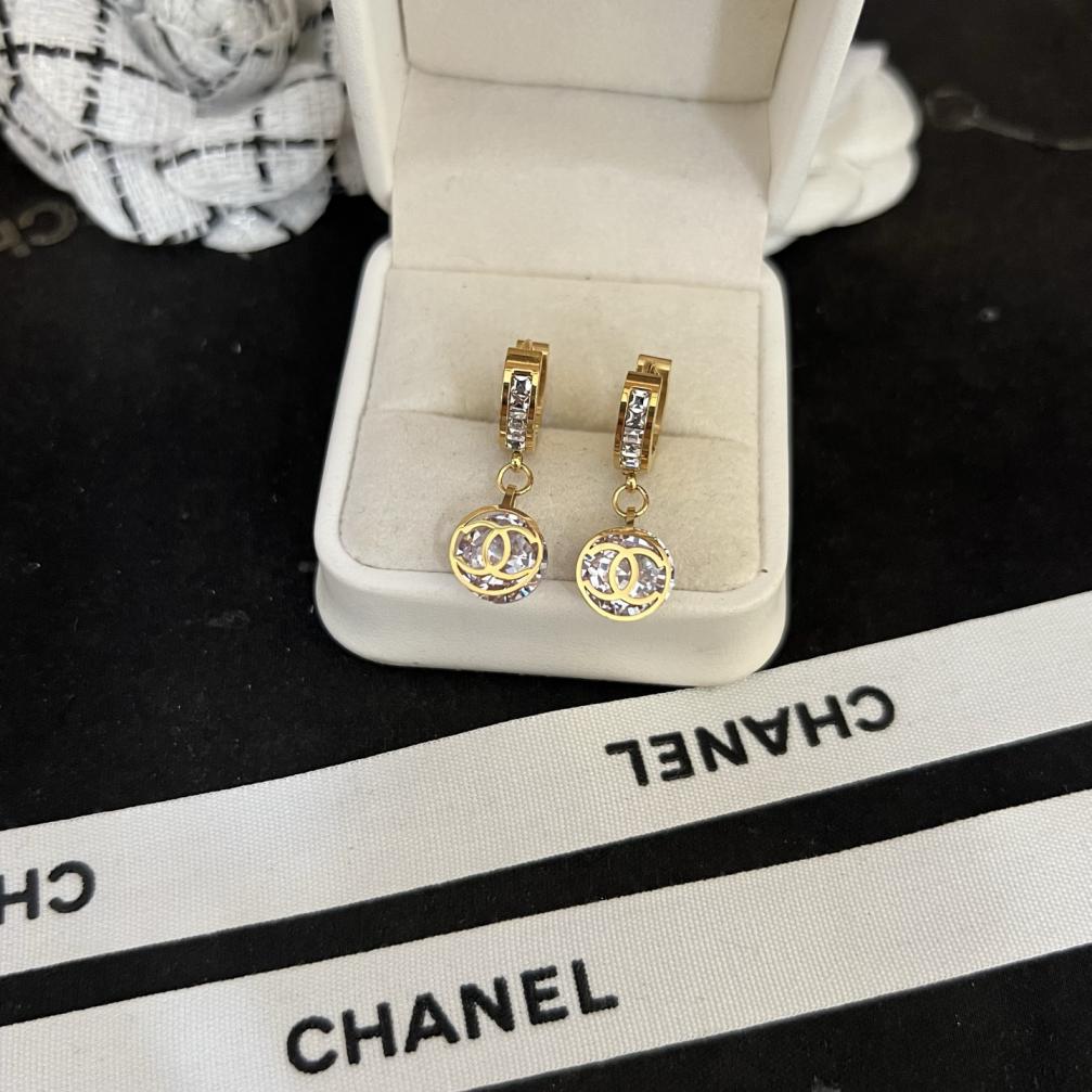 Chanel Titanium steel earrings 116427