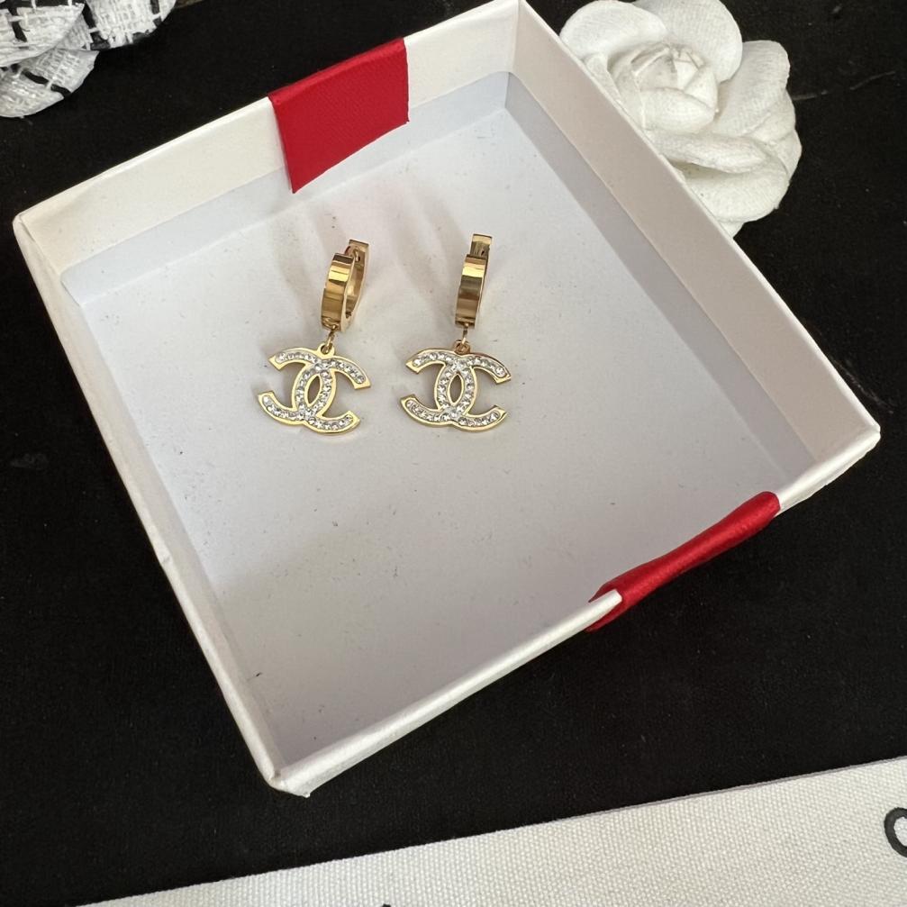 Chanel Titanium steel earrings 116424