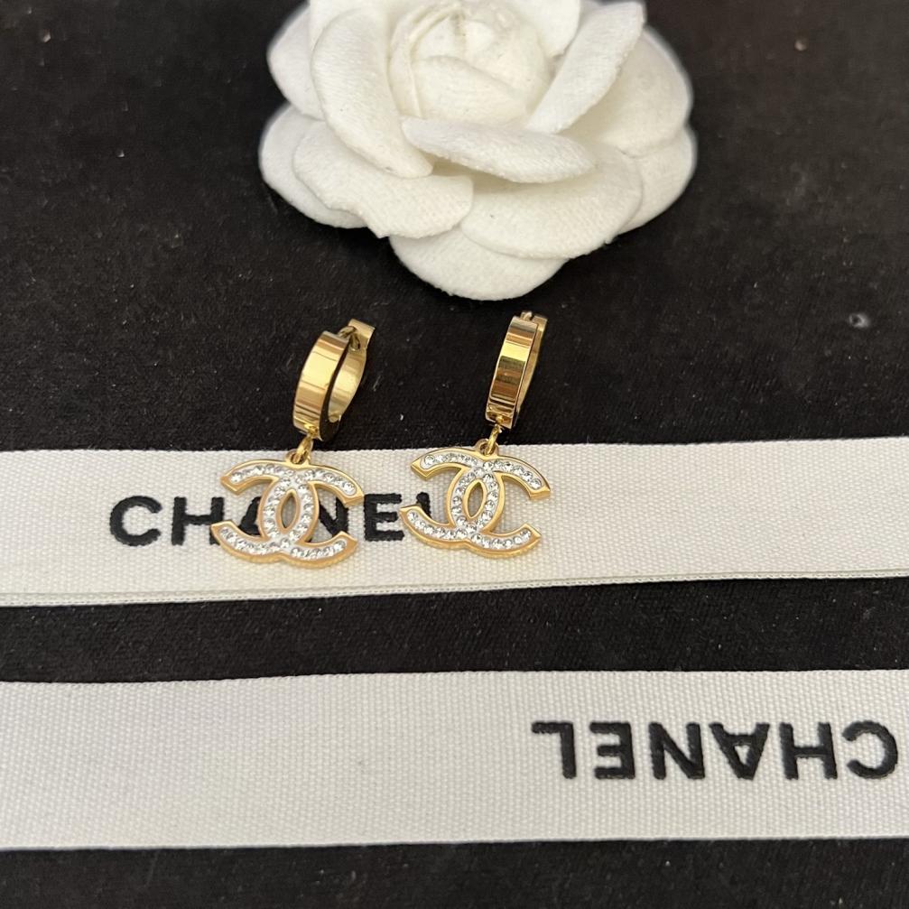 Chanel Titanium steel earrings 116424