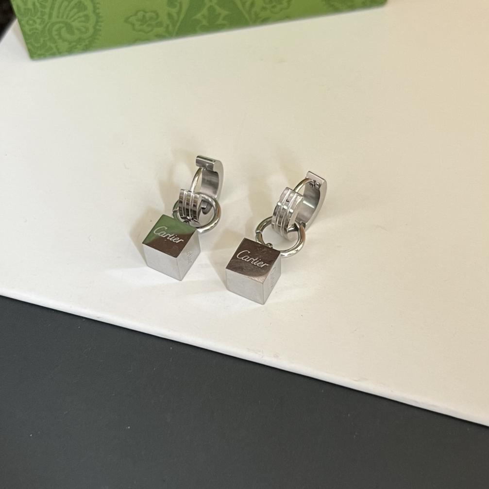 Cartier Titanium steel earrings 116422