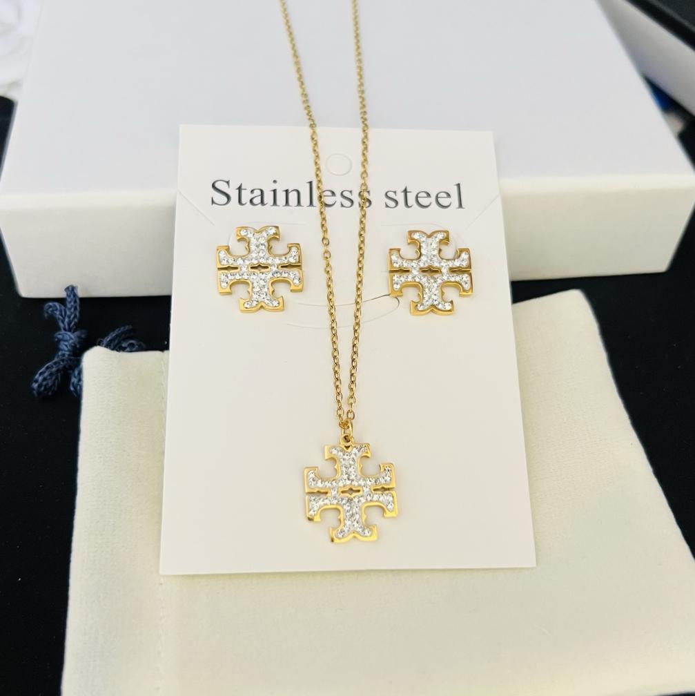 1 Set of Tory Burch Earrings and Necklace 116493
