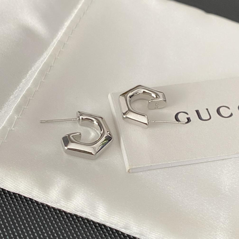 A1364 Gucci G silver earrings