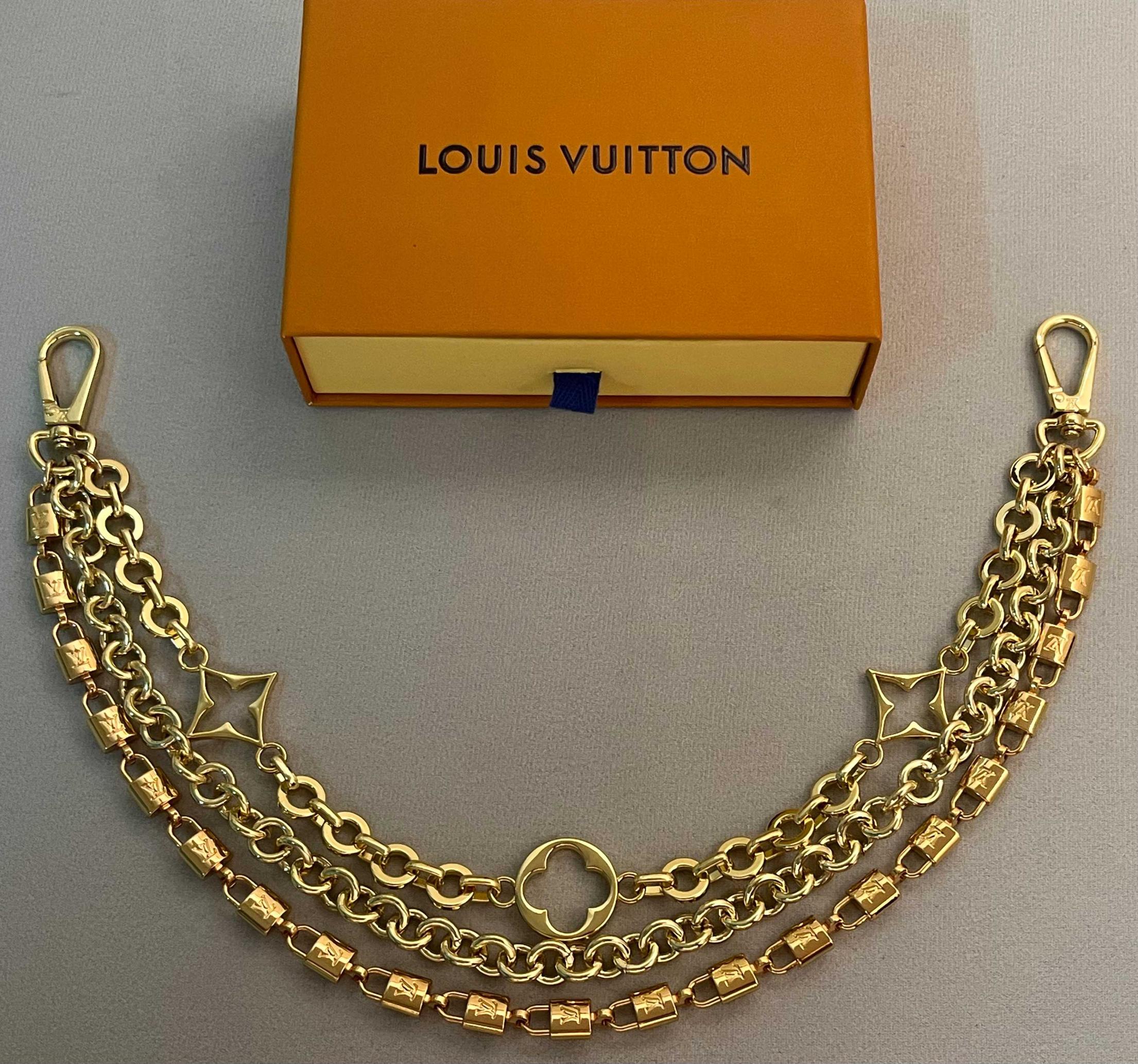 LV LOUIS VUITTON Copper vintage waist/bag chain 116586